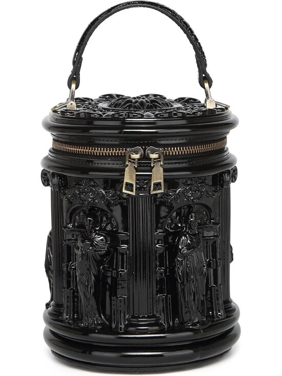 Handbags - Women's Bucket Black Unique Weird Shape Purse Detachable Strap Crossbody Bag